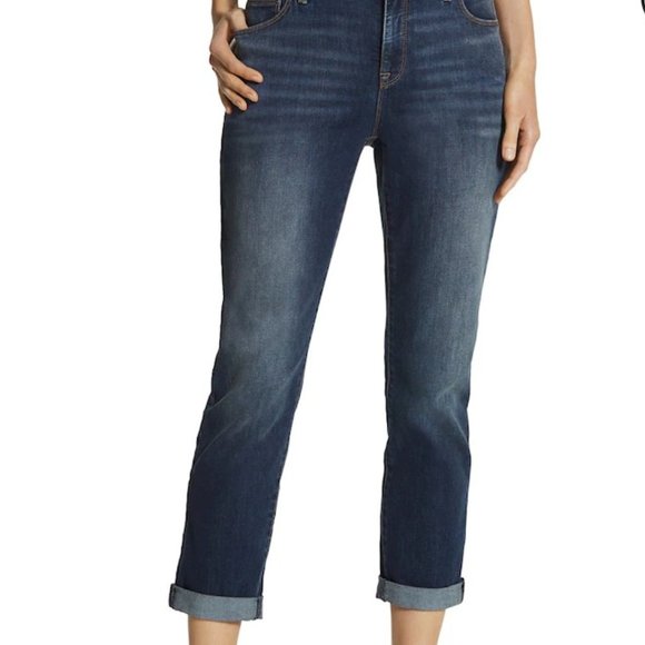 Chicos Great Condition 2.5 Crop So Slimming Deep Cypress Lake Jeans 14 - Picture 6 of 13